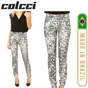 Colcci Womens Serge Gray Animal Print Sz 6 34.30.5